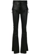 Unravel Project Lace Up Flared Trousers - Black