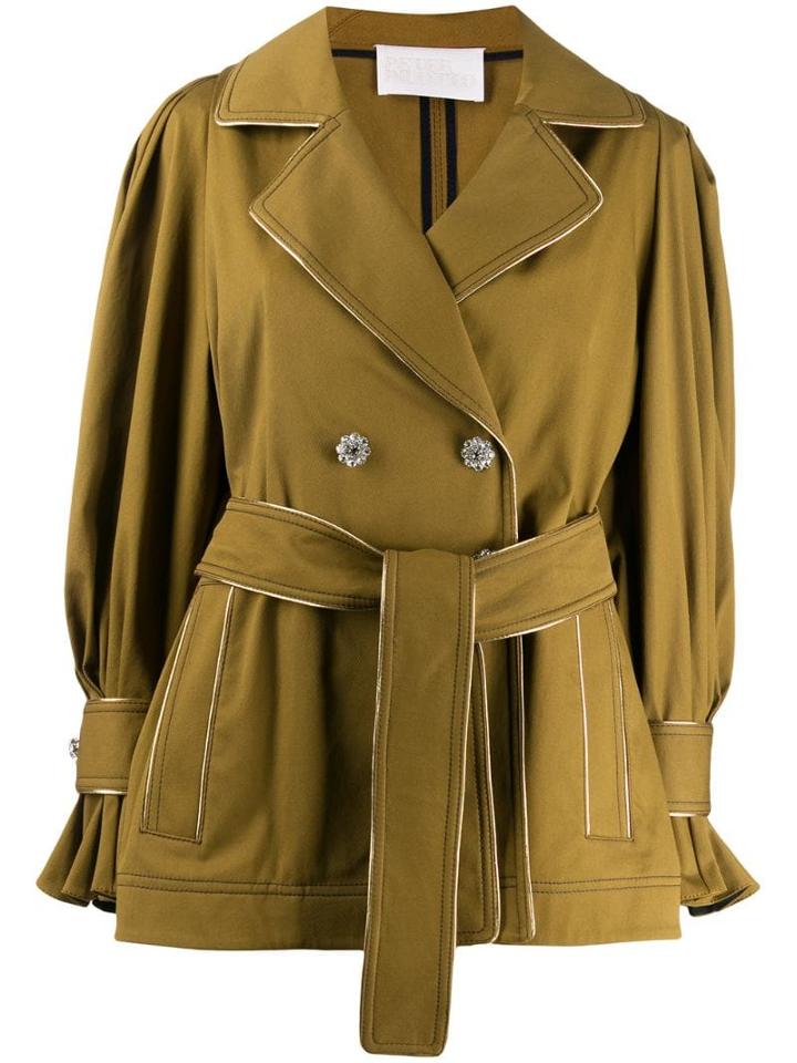 Peter Pilotto Tie Waist Short Coat - Green