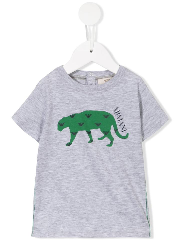 Armani Junior - Crocodile Print T-shirt - Kids - Cotton - 12 Mth, Grey