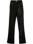 Bethany Williams Printed Straight-leg Trousers - Black