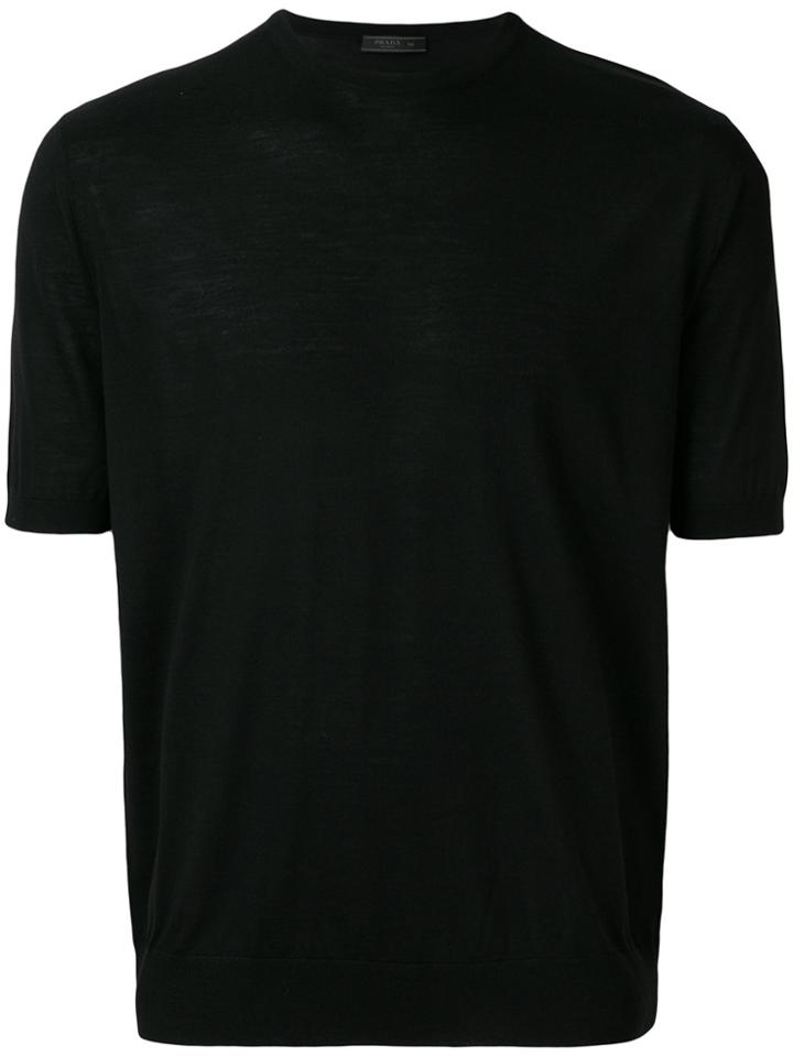 Prada Short Sleeve Sweater - Black