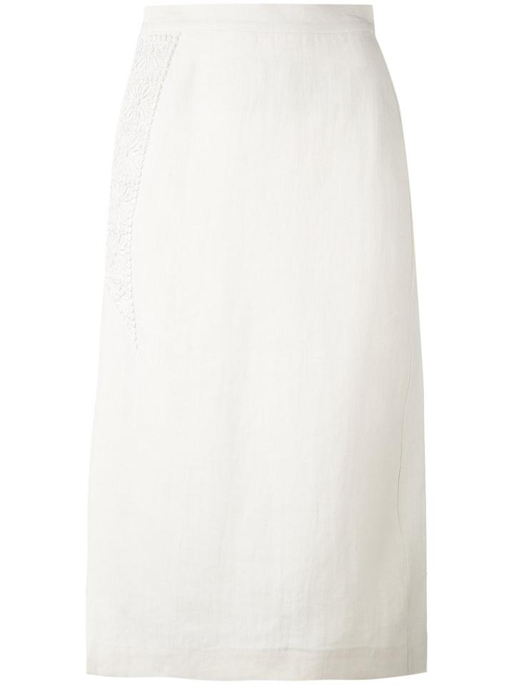 Isabel Marant - 'primo' Skirt - Women - Silk/cotton/linen/flax - 38, White, Silk/cotton/linen/flax