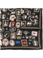 Alexander Mcqueen Motif Print Scarf - Black