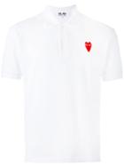 Comme Des Garçons Play - Embroidered Heart Polo Shirt - Men - Cotton - Xl, White, Cotton
