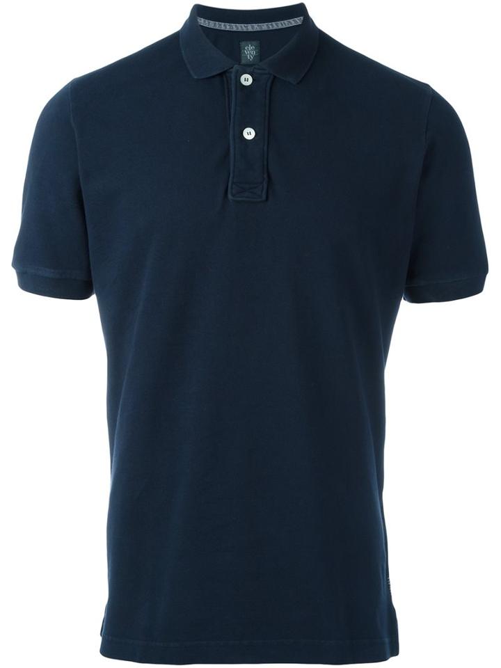 Eleventy Classic Polo Shirt, Men's, Size: Large, Blue, Cotton