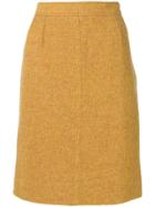 Yves Saint Laurent Vintage 1980's Straight Skirt - Yellow