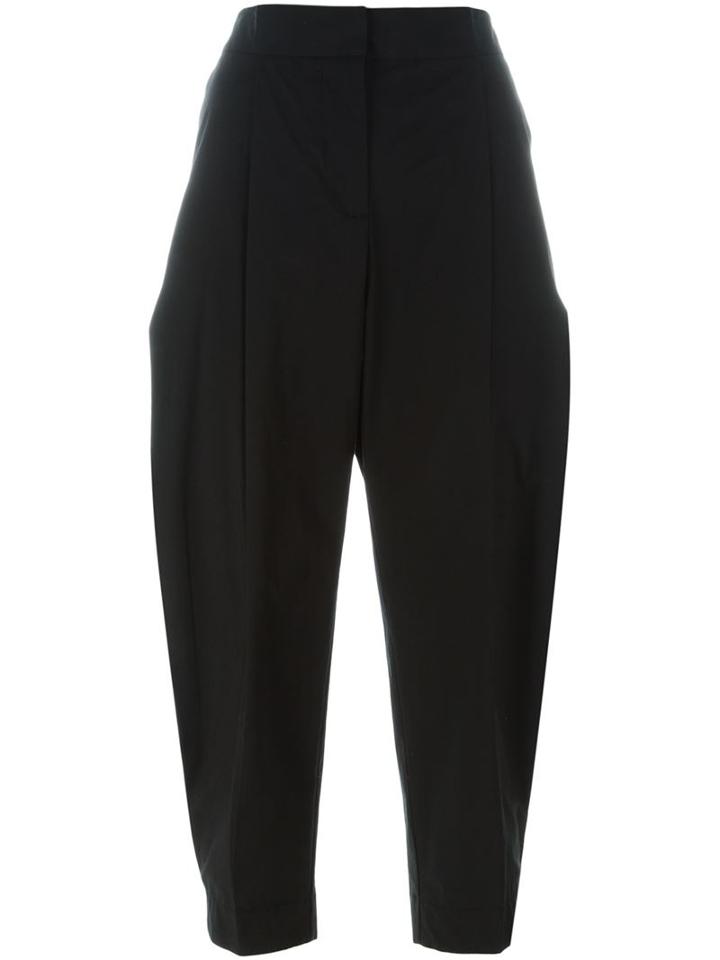 Erika Cavallini Cropped Trousers, Women's, Size: 42, Black, Cotton/spandex/elastane