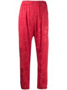 Guardaroba Floral Print Trousers - Red