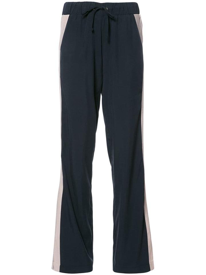 Anine Bing Striped Trim Drawstring Track Pants - Black
