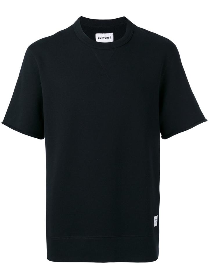 Converse - Short Sleeved Sweatshirt - Men - Cotton - L, Black, Cotton