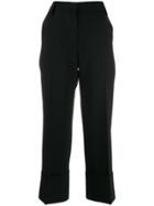 Valentino Pleated Cropped Trousers - Black