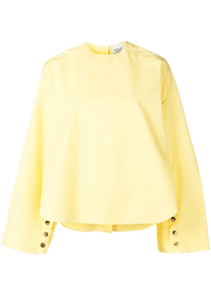 A.w.a.k.e. Mode Oversized Reverse Blouse - Yellow