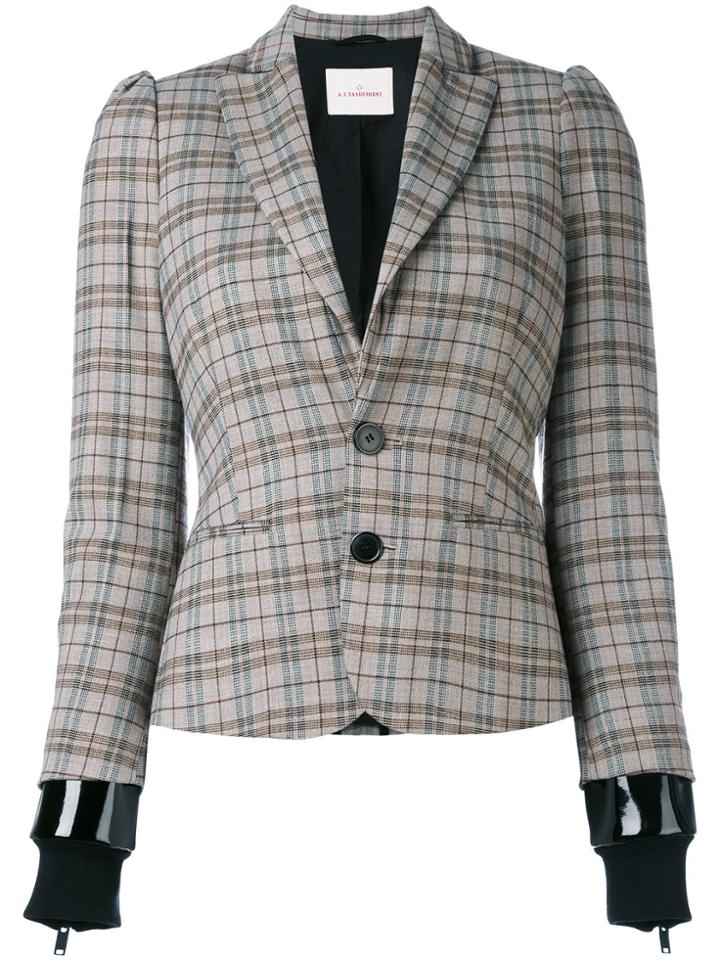 A.f.vandevorst Checked Blazer - Nude & Neutrals
