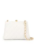 Chanel Pre-owned 1995's Metal Clasp Chain Bag - White