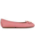 Michael Michael Kors Saffiano Ballerina Pumps - Pink