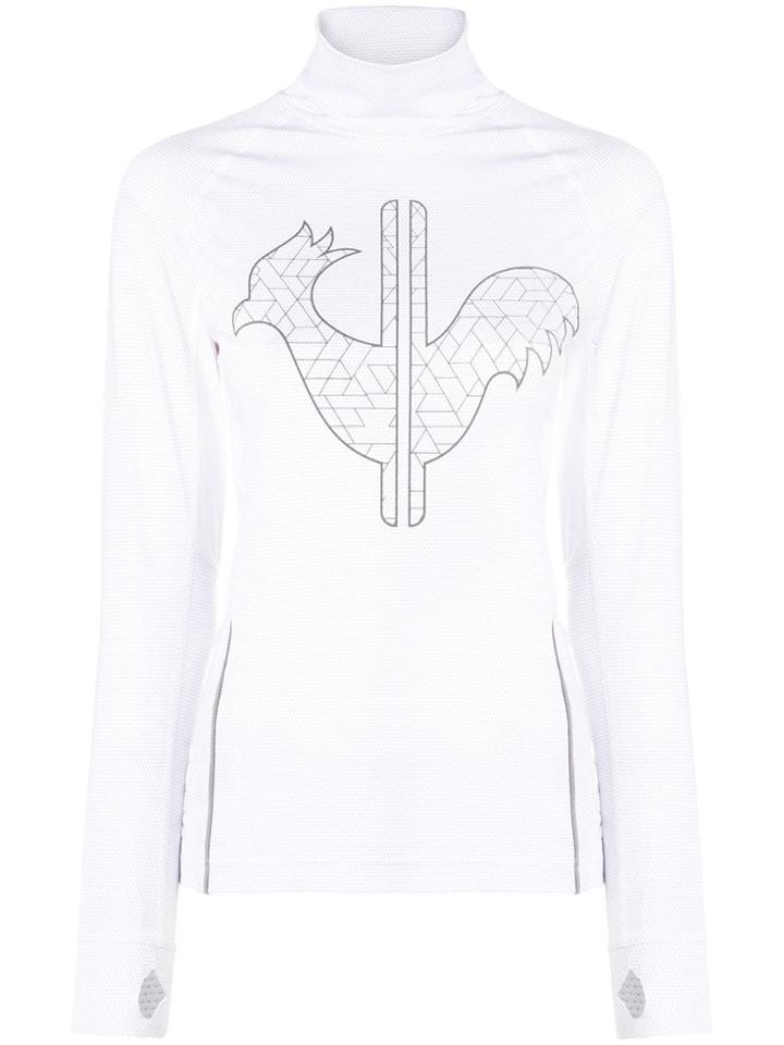 Rossignol W Courbe Roll Neck Top - White