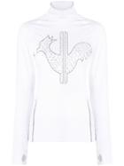Rossignol W Courbe Roll Neck Top - White