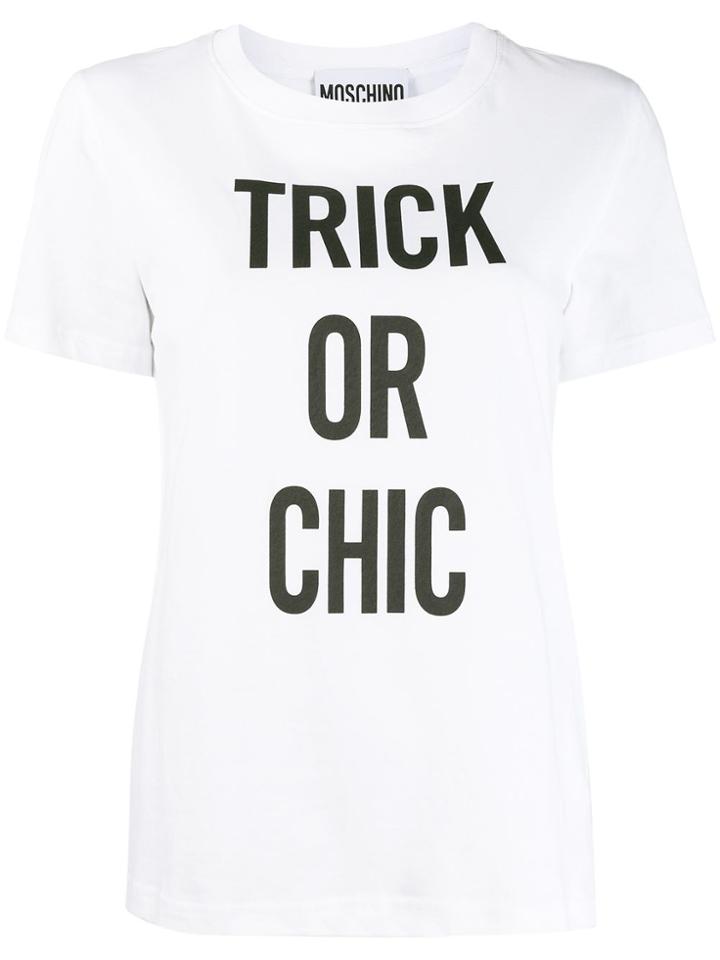 Moschino Printed Slogan T-shirt - White