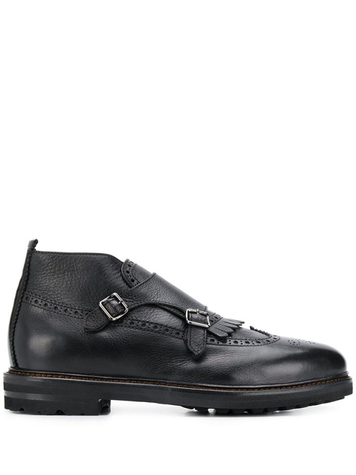 Henderson Baracco Monk Strap Boots - Black