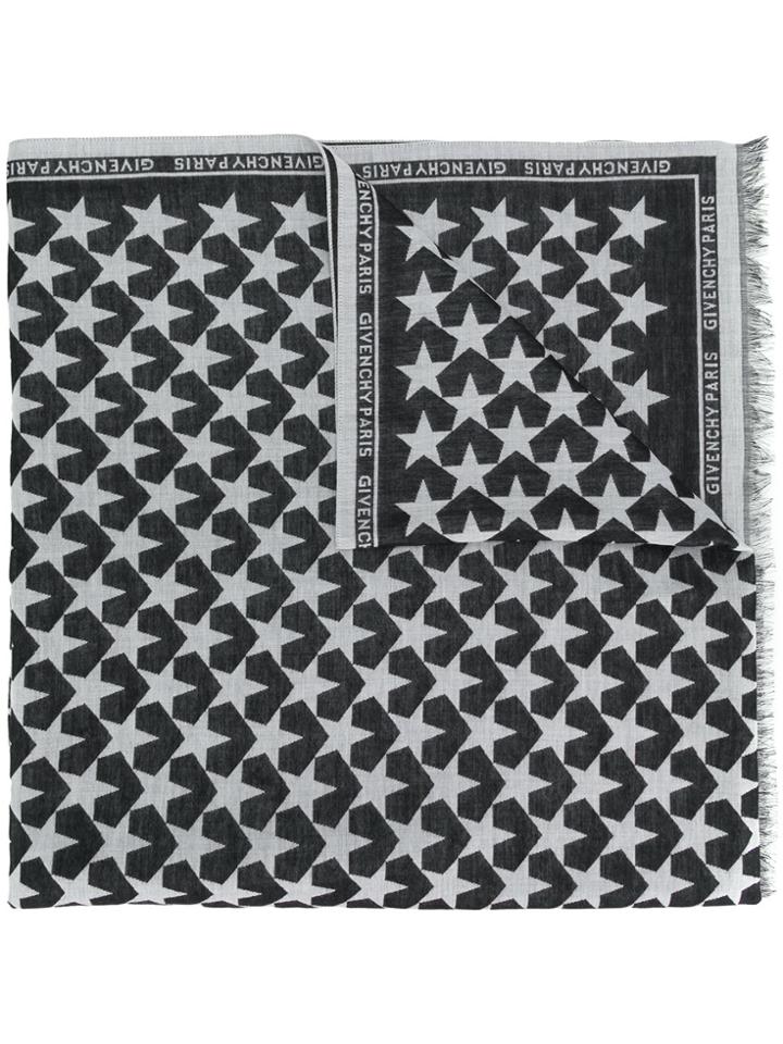 Givenchy Star Print Bandana Scarf - Black