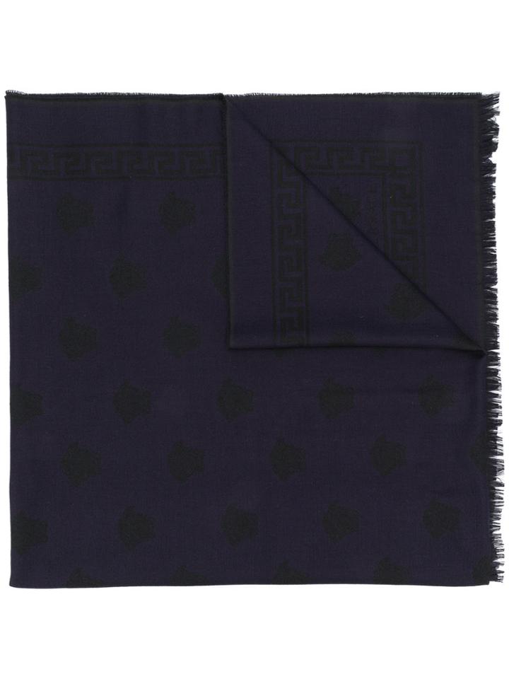 Versace Medusa Motif Scarf - Blue