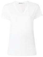 T By Alexander Wang V-neck T-shirt, Women's, Size: Medium, White, Cotton