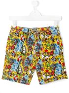 Mc2 Saint Barth - Teen Tattoo Print Swim Shorts - Kids - Polyamide/polyester/spandex/elastane - 14 Yrs