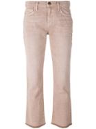Current/elliott Cropped Jeans, Women's, Size: 24, Pink/purple, Cotton/lyocell