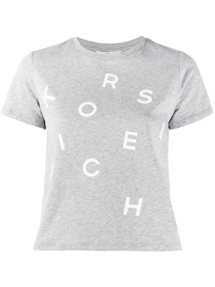 Michael Michael Kors Logo Printed T-shirt - Grey