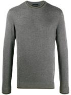 Emporio Armani Relaxed-fit Two-tone Jumper - Grey