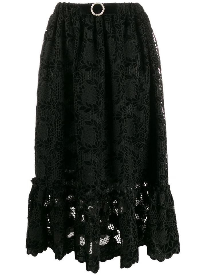 Shrimps Lace Skirt - Black
