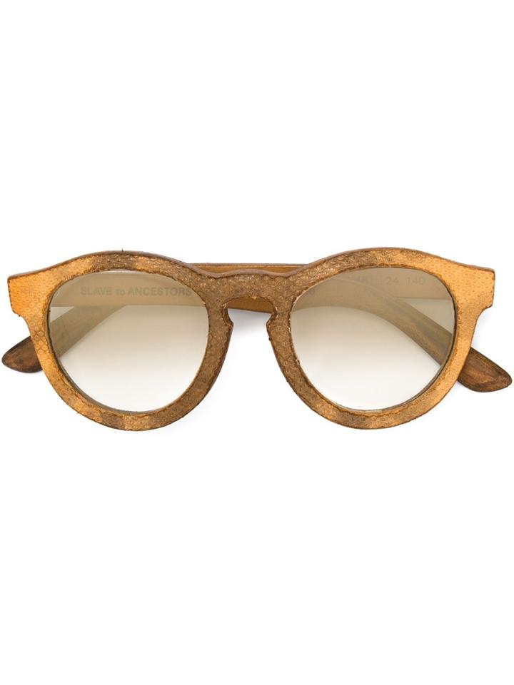Slave To Ancestors 'clock' Sunglasses - Nude & Neutrals