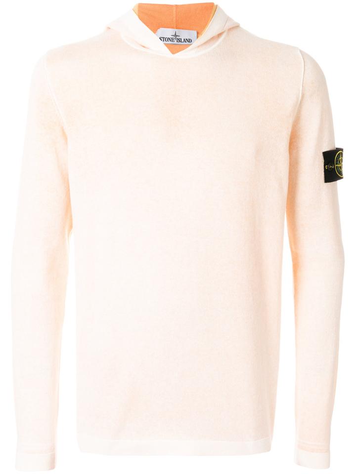 Stone Island Layered Hoodie - Yellow & Orange