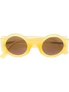 Linda Farrow Round Framed Sunglasses, Women's, Yellow/orange, Acetate