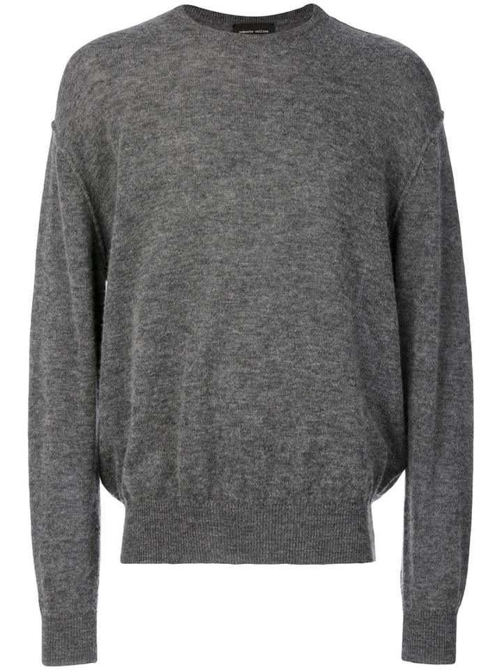 Roberto Collina - Crew Neck Jumper - Men - Nylon/alpaca/merino - 46, Grey, Nylon/alpaca/merino