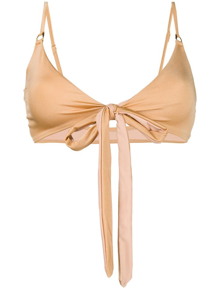 Melissa Odabash Front Fastening Bikini Top - Metallic