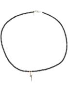 Catherine Michiels Beaded Necklace, Women's, Black, Silver/bone