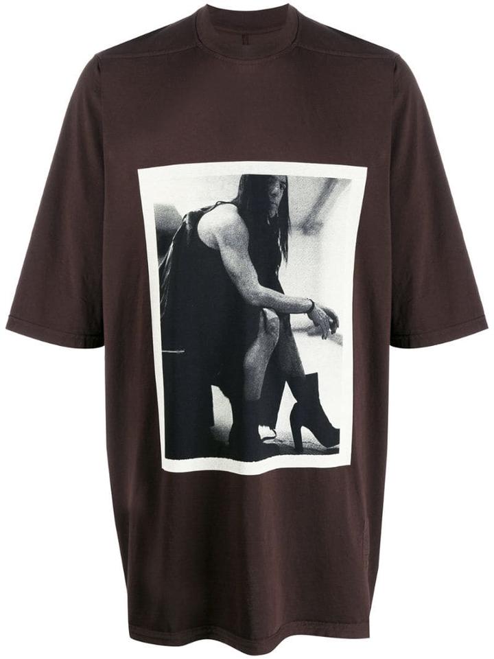 Rick Owens Drkshdw Printed Level T-shirt - Brown