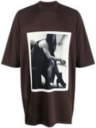 Rick Owens Drkshdw Printed Level T-shirt - Brown