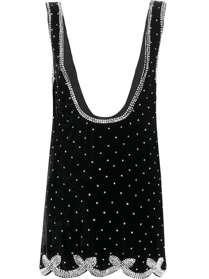 Wandering Velvet Slip Dress - Black