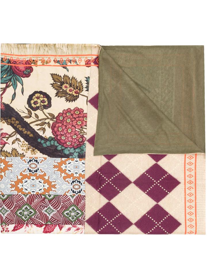 Pierre-louis Mascia Printed Patchwork Scarf - Multicolour