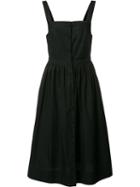 Piamita Sundress Buttoned Dress, Women's, Size: Medium, Black, Cotton