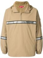 Supreme Reflective Taping Hooded Pullover - Brown