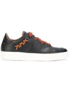 Ermenegildo Zegna Crisscross Detail Sneakers - Black