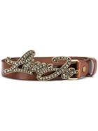 Liu Jo Embellished Buckle Belt - Brown