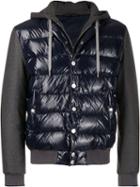 Eleventy Padded Hooded Jacket - Blue