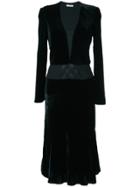 Mara Mac Velvet Midi Dress - Black