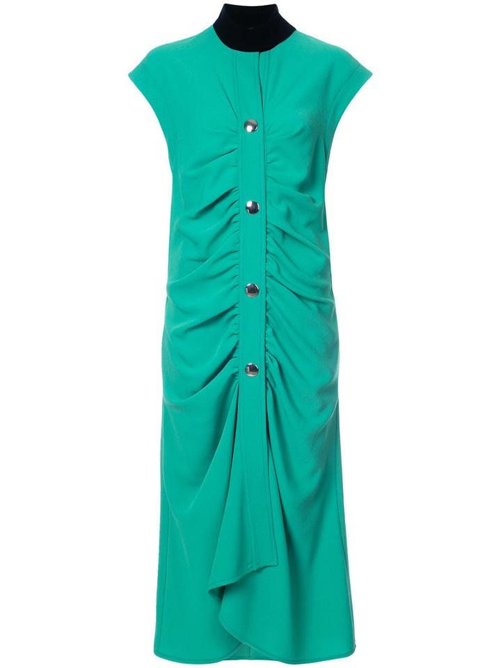 Marni - Draped Dress - Women - Polyester/acetate - 38, Green, Polyester/acetate