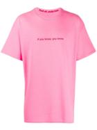 F.a.m.t. Slogan-print T-shirt - Pink