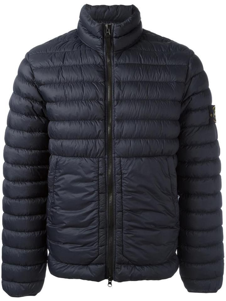Stone Island Padded Jacket, Men's, Size: Xxl, Blue, Polyamide/polyurethane Resin/duck Feathers